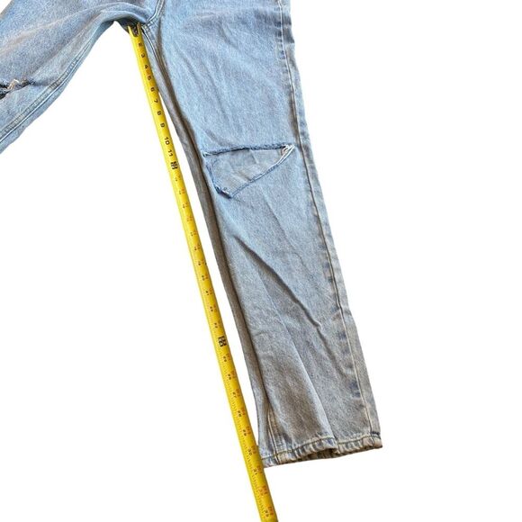 Princess Poly Women’s 8 Ripped Knee Straight Leg Jeans Light Distressed Denim - Picture 10 of 10